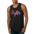 thumbnail image 1 of Wild Bobby, Fighter Breast Cancer Survivor, Breast Cancer Awareness, Men Graphic Tank Top, Black, Small, 1 of 4