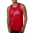 thumbnail image 1 of Wild Bobby, Fighter Breast Cancer Survivor, Breast Cancer Awareness, Men Graphic Tank Top, Red, 3X-Large, 1 of 4