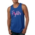 thumbnail image 1 of Wild Bobby, Fighter Breast Cancer Survivor, Breast Cancer Awareness, Men Graphic Tank Top, Royal, Small, 1 of 4