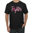 thumbnail image 1 of Wild Bobby, Fighter Breast Cancer Survivor, Breast Cancer Awareness, Men Graphic Tee, Black, Small, 1 of 4