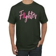 thumbnail image 1 of Wild Bobby, Fighter Breast Cancer Survivor, Breast Cancer Awareness, Men Graphic Tee, Forest Green, X-Large, 1 of 4
