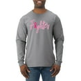 thumbnail image 1 of Wild Bobby, Fighter Breast Cancer Survivor, Breast Cancer Awareness, Men Long Sleeve Shirt, Heather Grey, Medium, 1 of 4