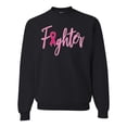 thumbnail image 1 of Wild Bobby, Fighter Breast Cancer Survivor, Breast Cancer Awareness, Unisex Crewneck Graphic Sweatshirt, Black, Small, 1 of 4