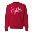 thumbnail image 1 of Wild Bobby, Fighter Breast Cancer Survivor, Breast Cancer Awareness, Unisex Crewneck Graphic Sweatshirt, Red, Large, 1 of 4