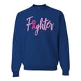 thumbnail image 1 of Wild Bobby, Fighter Breast Cancer Survivor, Breast Cancer Awareness, Unisex Crewneck Graphic Sweatshirt, Royal, XX-Large, 1 of 4