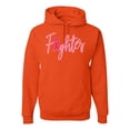 thumbnail image 1 of Wild Bobby, Fighter Breast Cancer Survivor, Breast Cancer Awareness, Unisex Graphic Hoodie Sweatshirt, Orange, Large, 1 of 4