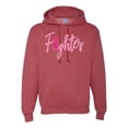 thumbnail image 1 of Wild Bobby, Fighter Breast Cancer Survivor, Breast Cancer Awareness, Unisex Graphic Hoodie Sweatshirt, Vintage Heather Red, XX-Large, 1 of 4