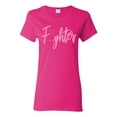 thumbnail image 1 of Wild Bobby, Fighter Breast Cancer Survivor, Breast Cancer Awareness, Women Graphic Tee, Fuschia, XX-Large, 1 of 4