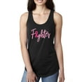 thumbnail image 1 of Wild Bobby, Fighter Breast Cancer Survivor, Breast Cancer Awareness, Women Racerback Tank Top, Black, Small, 1 of 4