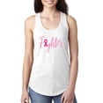 thumbnail image 1 of Wild Bobby, Fighter Breast Cancer Survivor, Breast Cancer Awareness, Women Racerback Tank Top, White, Medium, 1 of 4