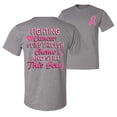 thumbnail image 1 of Wild Bobby, Fighting Cancer And Still Sexy, Breast Cancer Awareness, Front and Back Men Graphic Tee, Heather Grey, Large, 1 of 4