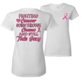 thumbnail image 1 of Wild Bobby, Fighting Cancer And Still Sexy, Breast Cancer Awareness, Front and Back Women Graphic Tee, White, 3X-Large, 1 of 4