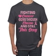 thumbnail image 1 of Wild Bobby, Fighting Cancer And Still Sexy, Breast Cancer Awareness, Men Graphic Tee, Charcoal, 3X-Large, 1 of 5
