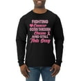thumbnail image 1 of Wild Bobby, Fighting Cancer And Still Sexy, Breast Cancer Awareness, Men Long Sleeve Shirt, Black, Small, 1 of 5