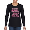 thumbnail image 1 of Wild Bobby Fighting Cancer And Still Sexy Breast Cancer Awareness Women Graphic Long Sleeve T-Shirt, Black, Small, 1 of 6