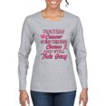 thumbnail image 1 of Wild Bobby Fighting Cancer And Still Sexy Breast Cancer Awareness Women Graphic Long Sleeve T-Shirt, Heather Grey, XX-Large, 1 of 6