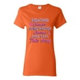 thumbnail image 1 of Wild Bobby, Fighting Cancer And Still Sexy, Breast Cancer Awareness, Women Graphic Tee, Orange, XX-Large, 1 of 5