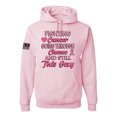 thumbnail image 1 of Wild Bobby, Fighting Cancer And Still Sexy USA Flag Sleeve Breast Cancer Awareness Unisex Hoodie Sweatshirt, Light Pink, Medium, 1 of 7