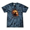 thumbnail image 1 of Wild Bobby, Firey Flaming Skull, Pop Culture, Tie-Dye Tees, Spiral Navy, Small, 1 of 3