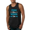 thumbnail image 1 of Wild Bobby, Fish More Work Less Pro Fishermen, Fishing, Men Graphic Tank Top, Black, Small, 1 of 4
