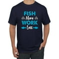 thumbnail image 1 of Wild Bobby, Fish More Work Less Pro Fishermen, Fishing, Men Graphic Tee, Navy, 3X-Large, 1 of 4