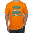 thumbnail image 1 of Wild Bobby, Fish More Work Less Pro Fishermen, Fishing, Men Graphic Tee, Orange, X-Large, 1 of 4