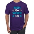 thumbnail image 1 of Wild Bobby, Fish More Work Less Pro Fishermen, Fishing, Men Graphic Tee, Purple, Medium, 1 of 4