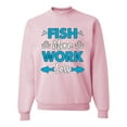 thumbnail image 1 of Wild Bobby, Fish More Work Less Pro Fishermen, Fishing, Unisex Crewneck Graphic Sweatshirt, Light Pink, XX-Large, 1 of 4