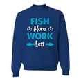 thumbnail image 1 of Wild Bobby, Fish More Work Less Pro Fishermen, Fishing, Unisex Crewneck Graphic Sweatshirt, Royal, Medium, 1 of 4