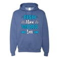 thumbnail image 1 of Wild Bobby, Fish More Work Less Pro Fishermen, Fishing, Unisex Graphic Hoodie Sweatshirt, Vintage Heather Blue, Small, 1 of 4
