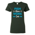 thumbnail image 1 of Wild Bobby, Fish More Work Less Pro Fishermen, Fishing, Women Graphic Tee, Forest Green, Small, 1 of 4