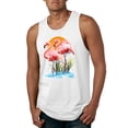 thumbnail image 1 of Wild Bobby, Flamingo Love Print, Animal Lover, Men Graphic Tank Top, White, XX-Large, 1 of 4