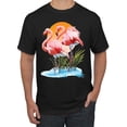 thumbnail image 1 of Wild Bobby, Flamingo Love Print, Animal Lover, Men Graphic Tee, Black, XX-Large, 1 of 4