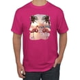 thumbnail image 1 of Wild Bobby, Flamingos in Summer on Beach, Animal Lover, Men Graphic Tees, Fuschia, 2XL, 1 of 3
