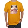 thumbnail image 1 of Wild Bobby, Flamingos in Summer on Beach, Animal Lover, Men Graphic Tees, Gold, 5XL, 1 of 3