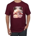 thumbnail image 1 of Wild Bobby, Flamingos in Summer on Beach, Animal Lover, Men Graphic Tees, Maroon, 3XL, 1 of 3