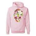 thumbnail image 1 of Wild Bobby, Floral Cute Insects Butterfly Nature Skull Fashion Graphic Hoodie Sweatshirt, Light Pink, 3XL, 1 of 1
