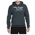 thumbnail image 1 of Wild Bobby Folks Wanna Pop Off Barack Obama 2015 Quote Black Pride Unisex Graphic Hoodie Sweatshirt, Charcoal, XX-Large, 1 of 1