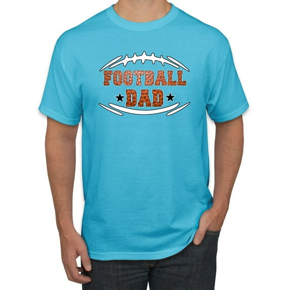 Wild Bobby, Football Dad, Sports, Men Graphic Tee, Light Turquoise, Small