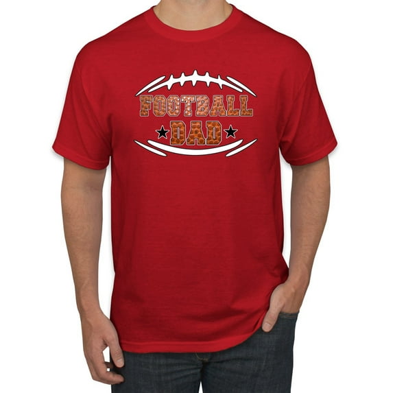 Wild Bobby, Football Dad, Sports, Men Graphic Tee, Red, Small