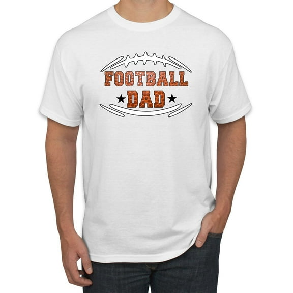 Wild Bobby, Football Dad, Sports, Men Graphic Tee, White, X-Large