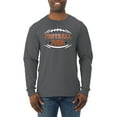 thumbnail image 1 of Wild Bobby, Football Dad, Sports, Men Long Sleeve Shirt, Charcoal, Large, 1 of 4