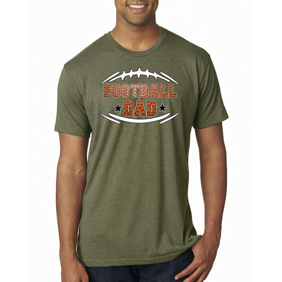 Wild Bobby, Football Dad, Sports, Men Premium Tri Blend Tee, Military Green, Large