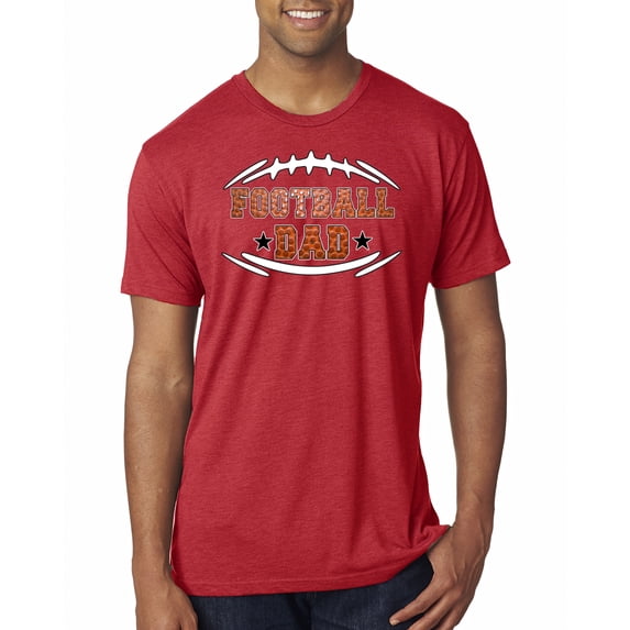 Wild Bobby, Football Dad, Sports, Men Premium Tri Blend Tee, Vintage Red, Medium