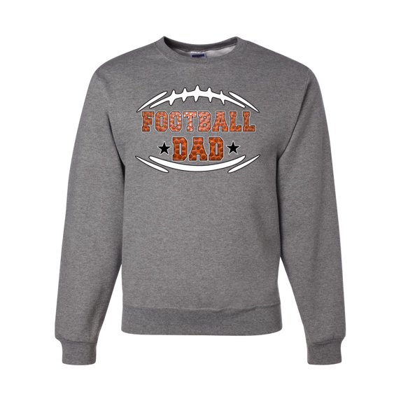 Wild Bobby, Football Dad, Sports, Unisex Crewneck Graphic Sweatshirt, Heather Grey, X-Large