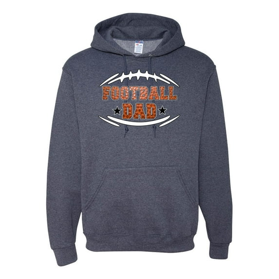 Wild Bobby, Football Dad, Sports, Unisex Graphic Hoodie Sweatshirt, Vintage Heather Navy, Large