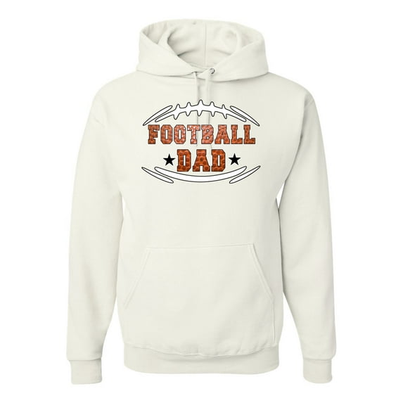 Wild Bobby, Football Dad, Sports, Unisex Graphic Hoodie Sweatshirt, White, 3X-Large