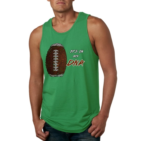 Wild Bobby, Football Fingerprint It's In My DNA, Sports, Men Graphic Tank Top, Kelly, Medium