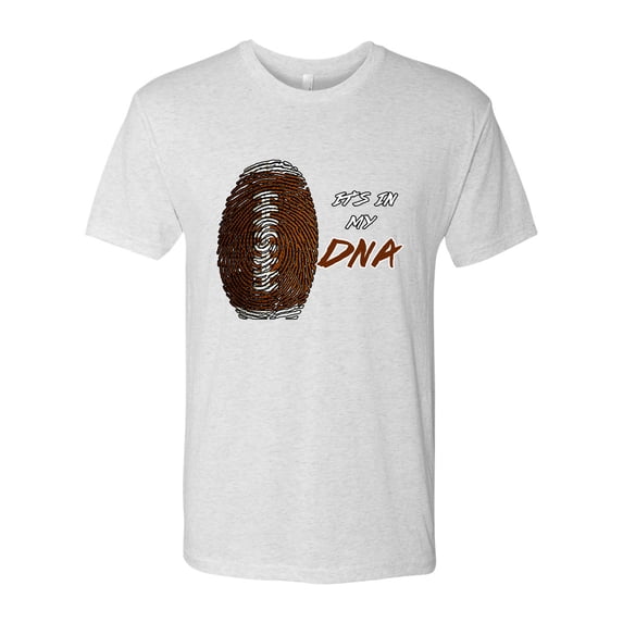 Wild Bobby Football Fingerprint It's in My DNA Sports Men Premium Tri Blend Tee