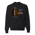thumbnail image 1 of Wild Bobby, Football Fingerprint It's In My DNA, Sports, Unisex Crewneck Graphic Sweatshirt, Black, Small, 1 of 6